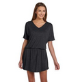 BELLA+CANVAS  Ladies' Flowy V-Neck Dress